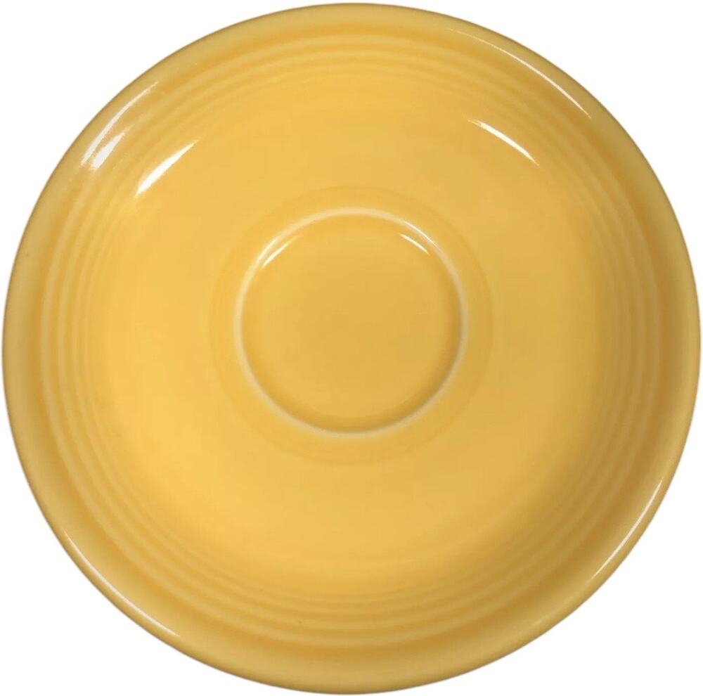 Fiesta Homer Laughlin Yellow Saucer Coffee Cup Plate 6”, First Quarter 2008